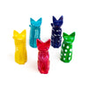 5-Pack - Soapstone Sitting Cats Sculptures - Mini - Assorted Colors