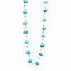 Floating Stone and Maasai Bead Necklace, Turquoise