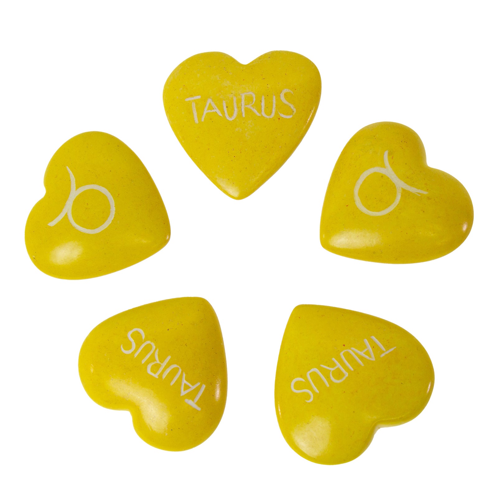 5-Pack - Soapstone Zodiac Hearts - Taurus