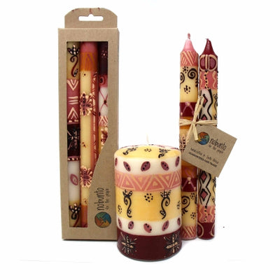 Hand-Painted Dinner Candles, Pair (Halisi Design)