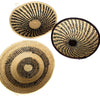 Woven Sisal Basket, Spiral Pattern in Natural/Black MIXED DESIGNS