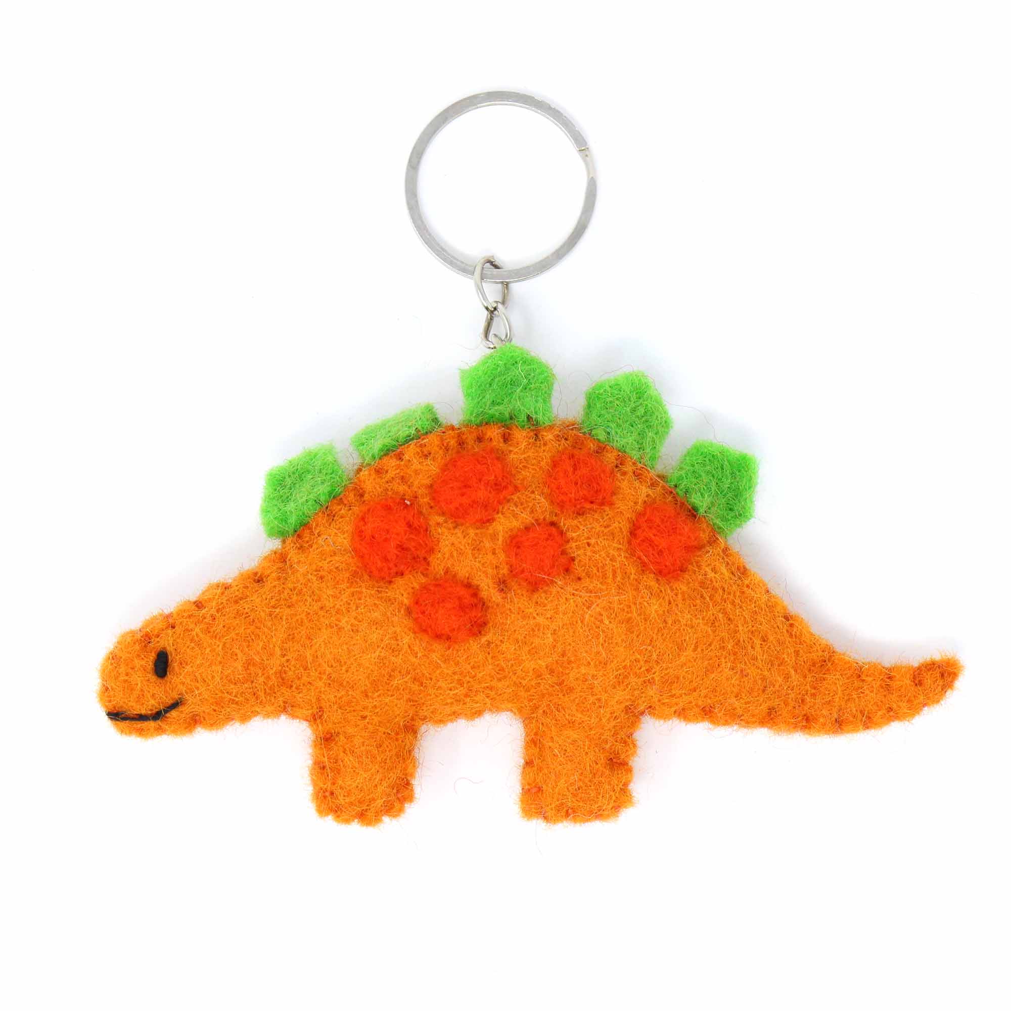 Dinosaur Stegosaurus Felt Key Chain