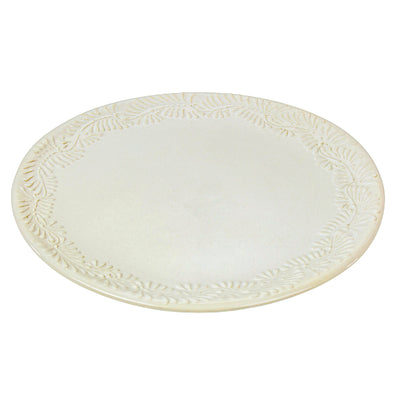 Encantada Handmade Pottery 11.75 Set of 2 Dinner Plates, Blanco