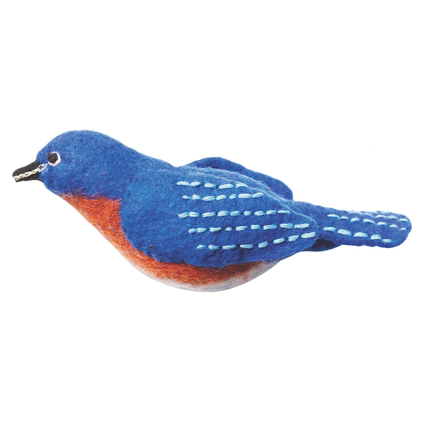 Wild Woolies Felt Bird Garden Ornament -  Bluebird