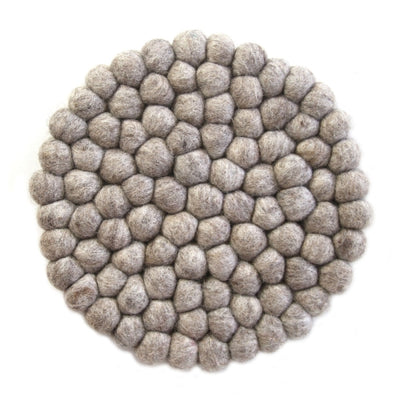 Light Grey Felt Ball Trivet