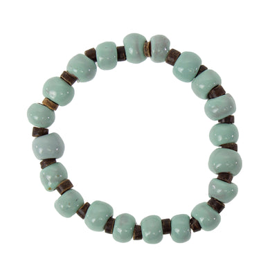 Handcrafted Stackable Set Clay Bead Bracelets from Haitian Artisans, Pastel Hues