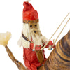 Banana Fiber Santa Riding Giraffe Safari Animal Sculpture