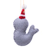 Seal Santa Handmade Felt Ornament