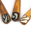 Petite Teardrop Olive Wood Scoop, Set of 3