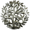 Tree of Life Birds Haitian Metal Drum Wall Art, 14"