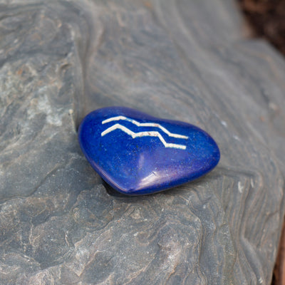 5-Pack - Soapstone Zodiac Hearts - Aquarius