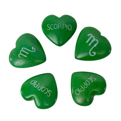 5-Pack - Soapstone Zodiac Hearts - Scorpio