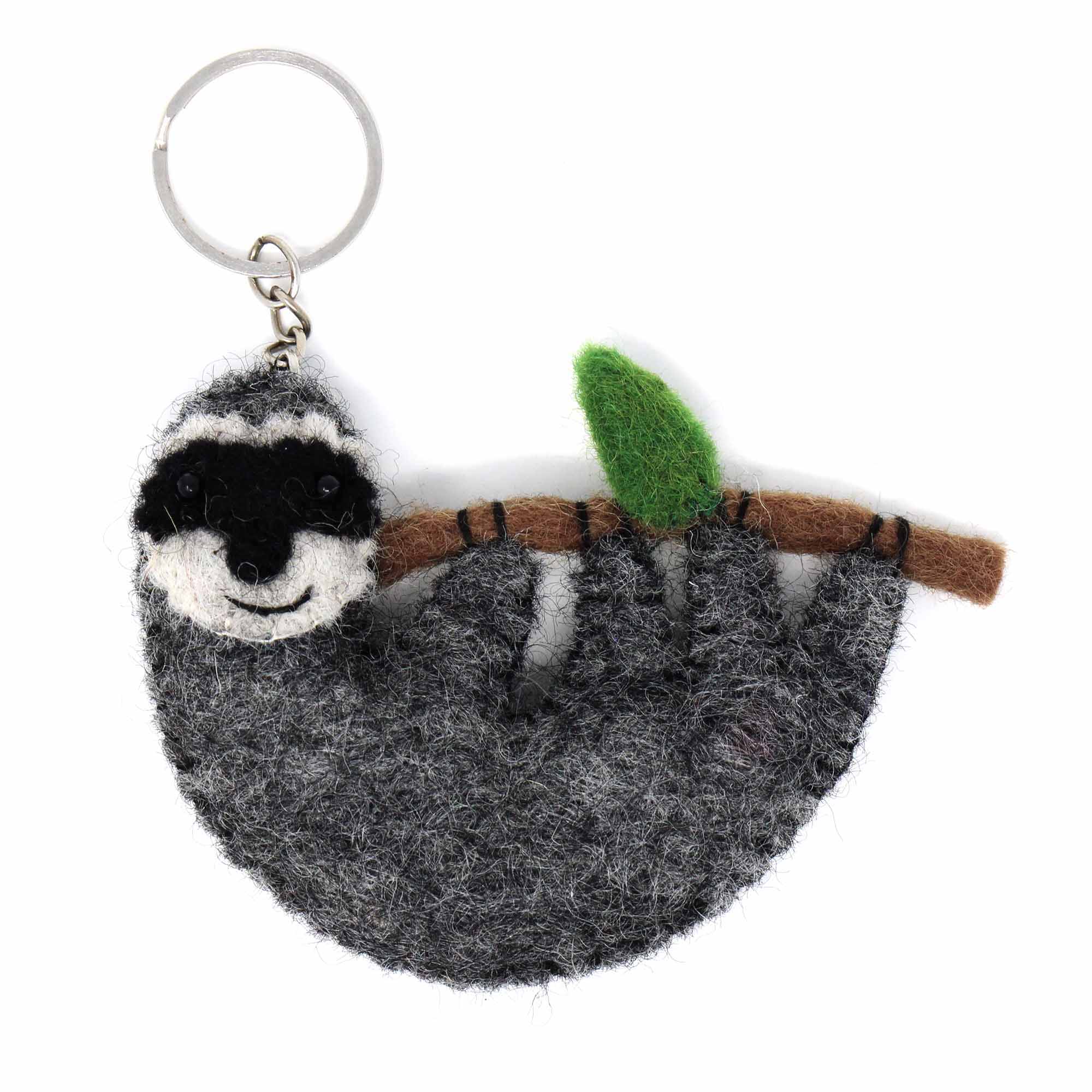 Sloth Felt Key Chain