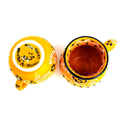 Encantada Handmade Pottery Set of 2 Beaker Mugs, Mango