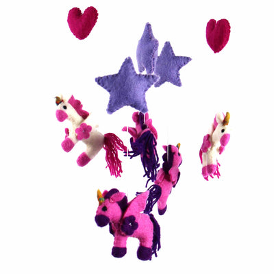 Unicorns Felt Nursery Mobile