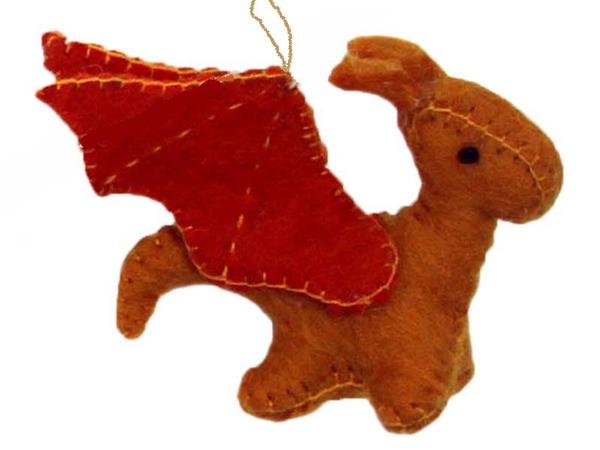 Sun Dragon Felt Ornament