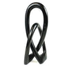 Lover's Knot Soapstone Sculpture, Black Finish