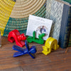 4-Pack - Colorful Soapstone Photo/Card Stands in Whimsical Yogi Poses