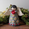 Christmas Tree Topper or Tabletop Decor, Angel Topper Grey - 10 inch Tall