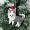 Husky Santa Handmade Felt Ornament