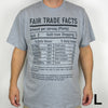 Gray Tee Shirt FT Facts on Front - Unisex Small