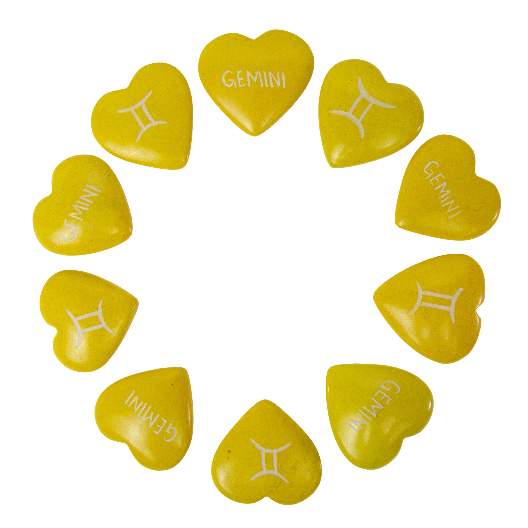 10-Pack - Soapstone Zodiac Hearts - Gemini