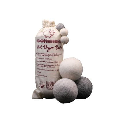 Handmade Felt Earth Tone Eco Dryer Balls, Set of 3