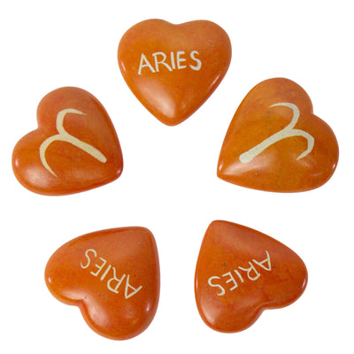 5-Pack - Soapstone Zodiac Hearts - Aries