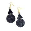 Triangle & Circle Dangle Horn Earrings