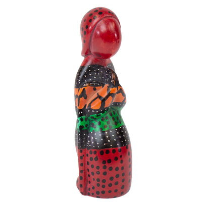 Soapstone Painted 3-Piece + Base Creche Nativity Set Vibrant Colors
