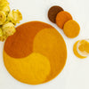 Handmade Felt Macaroon Coasters, Set of 4: Honey Bee