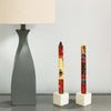 Hand-Painted Dinner Candles, Pair (Damisi Design)