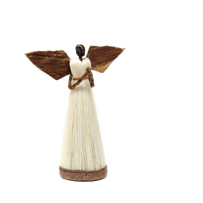 5 Inch Sisal Angel Ornament, Hands In Prayer