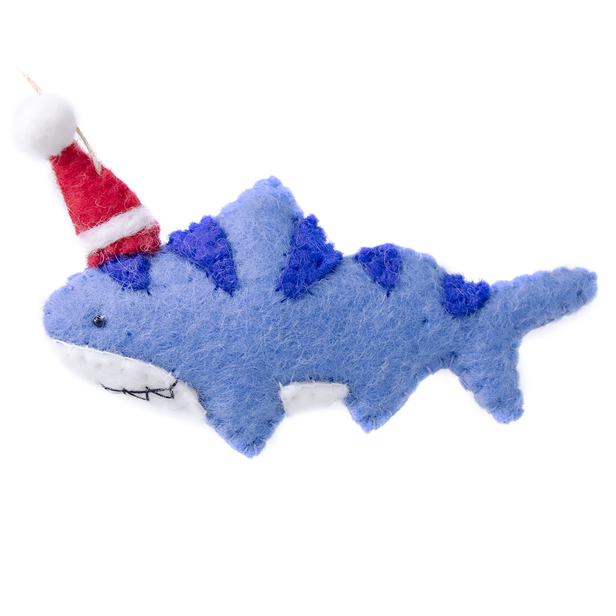 Shark Santa Handmade Felt Ornament