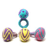 Spring Easter Egg Felt Napkin Rings, Set of Four Colors