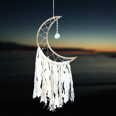 Macrame Dreamcatcher - Small Moon