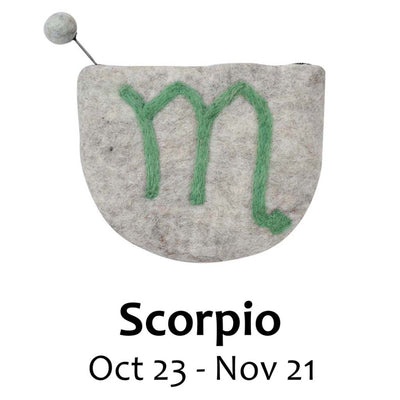 Hand Crafted Felt Pouch Zodiac, Scorpio