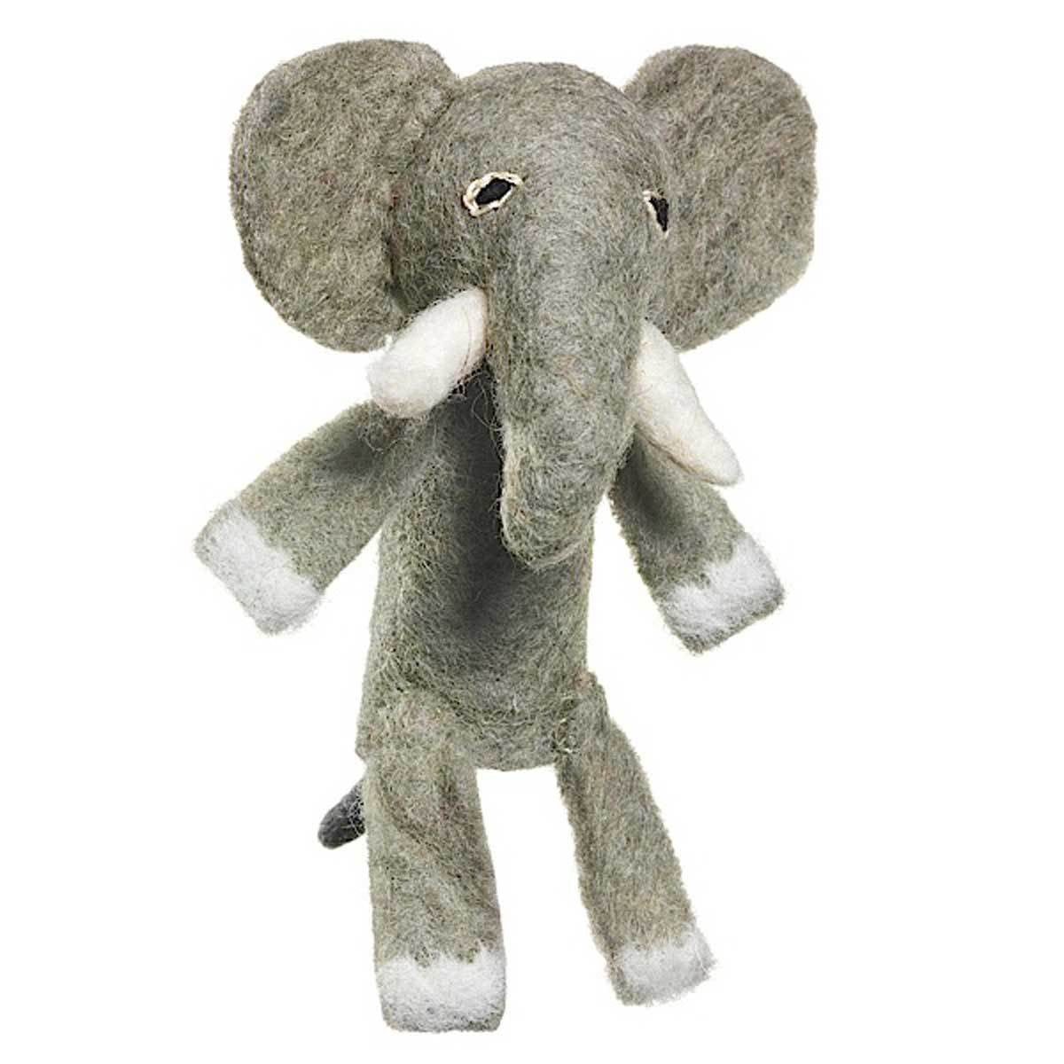 Woolie Finger Puppet -  Elephant