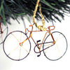 Recycled Wire Bicycle Ornament - Pack of 10