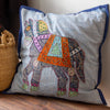 Upcycled Decorative Pillow Cover or Wall Tapestry with Horse Applique - Colors will Vary