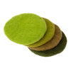 Handmade Felt Macaroon Coasters, Set of 4: Avocado