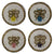 Busy Bees Glass Beaded Coasters, Set of 4