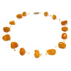 Floating Stone & Maasai Bead Necklace, Pumpkin Spice
