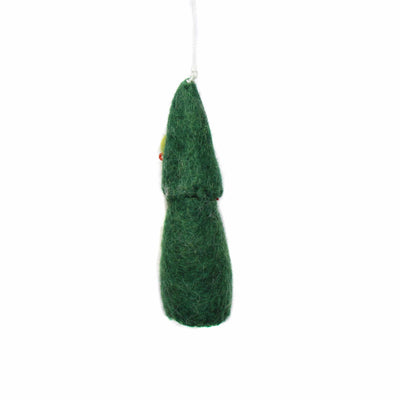 Green Christmas Gnome Felt Ornament