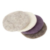 Handmade Felt Macaroon Coasters, Set of 4: Heather Cloud