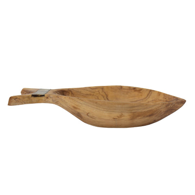 Fish Design Nested Olive Wood Bowls, Set of 3