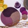 Handmade Felt Macaroon Coasters, Set of 4: Lilac Dusk