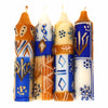 Hand-Painted 4" Dinner or Shabbat Candles, Set of 4  (Durra Design)
