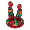 Soapstone Painted 3-Piece + Base Creche Nativity Set Vibrant Colors