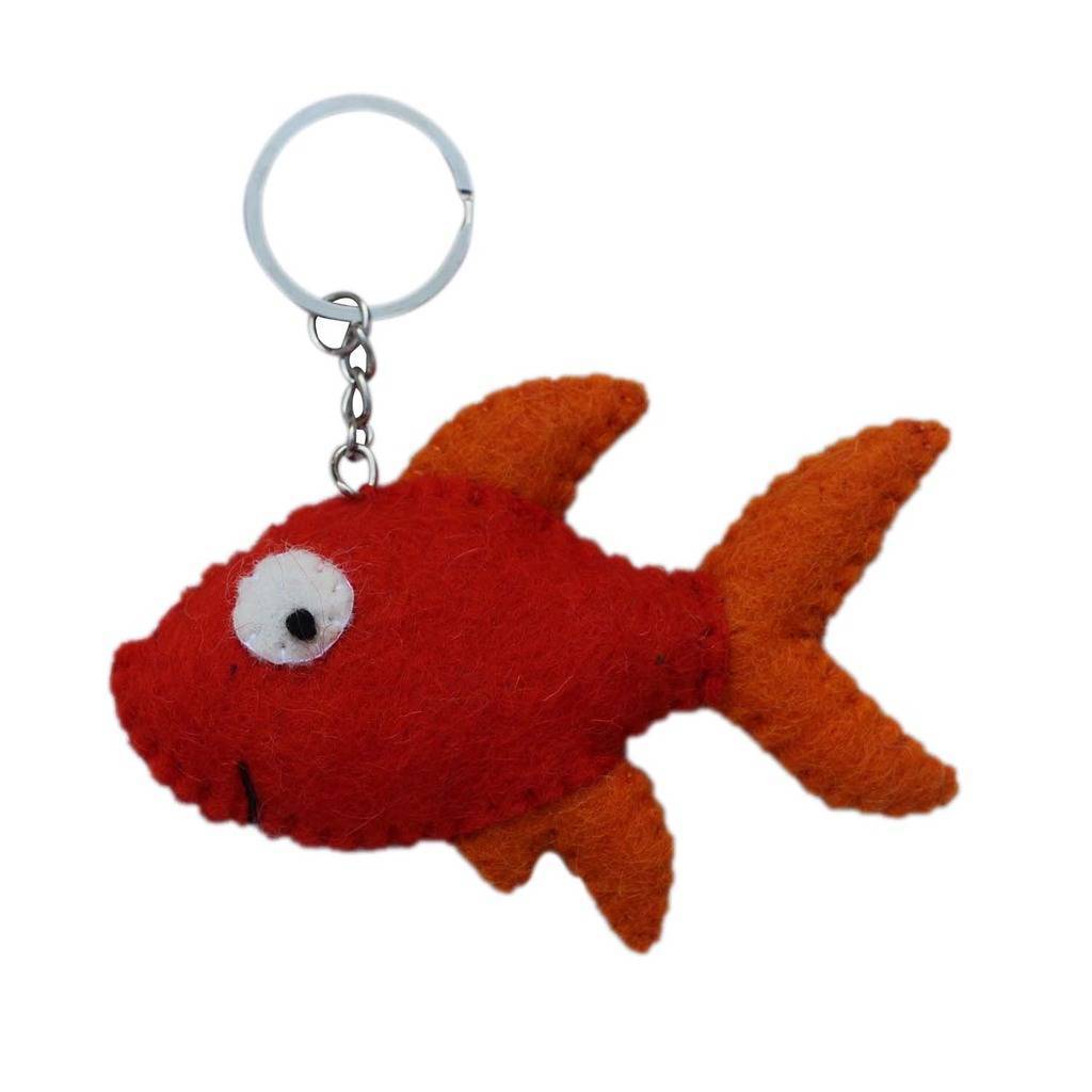 Goldfish Felt Key Chain